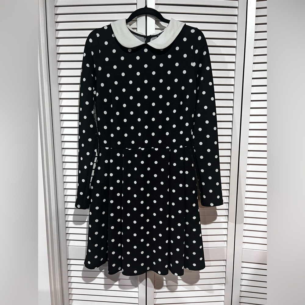 Peter Pan Polka Dot Collared Dress